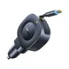 Ładowarka samochodowa Baseus PrimeTrip VR2 45W + 45W ze zwijanym kablem USB-C - czarna